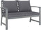 vidaXL - Tuinbank - met - donkergrijs - kussen - 120 - cm - massief - acaciahout