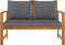 vidaXL - Tuinbank - met - donkergrijs - kussen - 120 - cm - massief - acaciahout