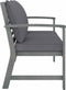 vidaXL - Tuinbank - met - donkergrijs - kussen - 120 - cm - massief - acaciahout