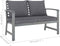 vidaXL - Tuinbank - met - donkergrijs - kussen - 120 - cm - massief - acaciahout