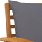 vidaXL - Tuinbank - met - donkergrijs - kussen - 120 - cm - massief - acaciahout