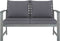 vidaXL - Tuinbank - met - donkergrijs - kussen - 120 - cm - massief - acaciahout