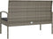 vidaXL - Tuinbank - met - kussen - 105 - cm - poly - rattan - grijs