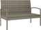 vidaXL - Tuinbank - met - kussen - 105 - cm - poly - rattan - grijs