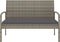 vidaXL - Tuinbank - met - kussen - 105 - cm - poly - rattan - grijs