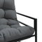 vidaXL - Tuinbank - met - kussen - 113 - cm - staal - antracietkleurig
