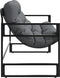 vidaXL - Tuinbank - met - kussen - 113 - cm - staal - antracietkleurig