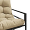 vidaXL - Tuinbank - met - kussen - 113 - m - staal - taupe