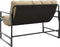 vidaXL - Tuinbank - met - kussen - 113 - m - staal - taupe