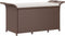 vidaXL - Tuinbank - met - kussen - 116x46x57 - cm - poly - rattan - bruin