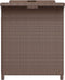 vidaXL - Tuinbank - met - kussen - 116x46x57 - cm - poly - rattan - bruin