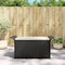 vidaXL - Tuinbank - met - kussen - 116x46x57 - cm - poly - rattan - zwart