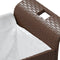 vidaXL - Tuinbank - met - kussen - 116x46x57 - cm - poly - rattan - bruin
