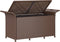 vidaXL - Tuinbank - met - kussen - 116x46x57 - cm - poly - rattan - bruin