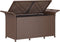 vidaXL - Tuinbank - met - kussen - 116x46x57 - cm - poly - rattan - bruin