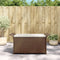 vidaXL - Tuinbank - met - kussen - 116x46x57 - cm - poly - rattan - bruin