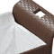 vidaXL - Tuinbank - met - kussen - 116x46x57 - cm - poly - rattan - bruin