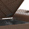vidaXL - Tuinbank - met - kussen - 116x46x57 - cm - poly - rattan - bruin