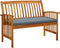 vidaXL - Tuinbank - met - kussen - 119 - cm - massief - acaciahout