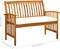 vidaXL - Tuinbank - met - kussen - 119 - cm - massief - acaciahout