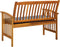 vidaXL - Tuinbank - met - kussen - 119 - cm - massief - acaciahout