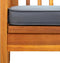 vidaXL - Tuinbank - met - kussen - 119 - cm - massief - acaciahout