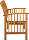vidaXL - Tuinbank - met - kussen - 119 - cm - massief - acaciahout