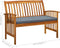 vidaXL - Tuinbank - met - kussen - 119 - cm - massief - acaciahout