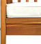 vidaXL - Tuinbank - met - kussen - 119 - cm - massief - acaciahout