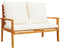 vidaXL - Tuinbank - met - kussen - 120 - cm - massief - acaciahout