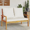 vidaXL - Tuinbank - met - kussen - 120 - cm - massief - acaciahout