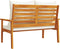 vidaXL - Tuinbank - met - kussen - 120 - cm - massief - acaciahout