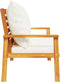 vidaXL - Tuinbank - met - kussen - 120 - cm - massief - acaciahout