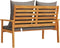 vidaXL - Tuinbank - met - kussen - 120 - cm - massief - acaciahout