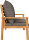 vidaXL - Tuinbank - met - kussen - 120 - cm - massief - acaciahout