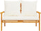 vidaXL - Tuinbank - met - kussen - 120 - cm - massief - acaciahout
