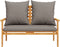vidaXL - Tuinbank - met - kussen - 120 - cm - massief - acaciahout