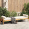 vidaXL - Tuinbank - met - kussen - poly - rattan - acacia - beige