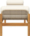 vidaXL - Tuinbank - met - kussen - poly - rattan - acacia - beige