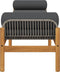 vidaXL - Tuinbank - met - kussen - poly - rattan - acacia - grijs