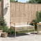 vidaXL - Tuinbank - met - kussen - poly - rattan - en - acaciahout - beige