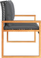 vidaXL - Tuinbank - met - kussen - poly - rattan - en - acaciahout - zwart