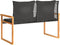vidaXL - Tuinbank - met - kussen - poly - rattan - en - acaciahout - zwart
