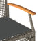 vidaXL - Tuinbank - met - kussen - poly - rattan - en - acaciahout - grijs