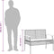 vidaXL - Tuinbank - met - kussen - poly - rattan - en - acaciahout - beige