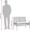 vidaXL - Tuinbank - met - kussen - poly - rattan - en - acaciahout - zwart