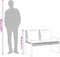 vidaXL - Tuinbank - met - kussen - poly - rattan - en - acaciahout - zwart