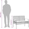 vidaXL - Tuinbank - met - kussen - poly - rattan - en - acaciahout - grijs