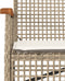 vidaXL - Tuinbank - met - kussen - poly - rattan - en - acaciahout - beige