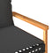 vidaXL - Tuinbank - met - kussen - poly - rattan - en - acaciahout - zwart